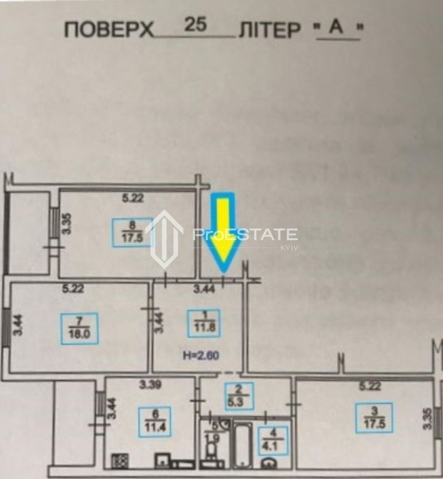 ЖК Крістер Град, вул. Данченка 1, 3-кімнатна квартира