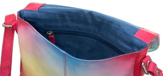 piękna torebka folk ręcznie malowana skóra handmade