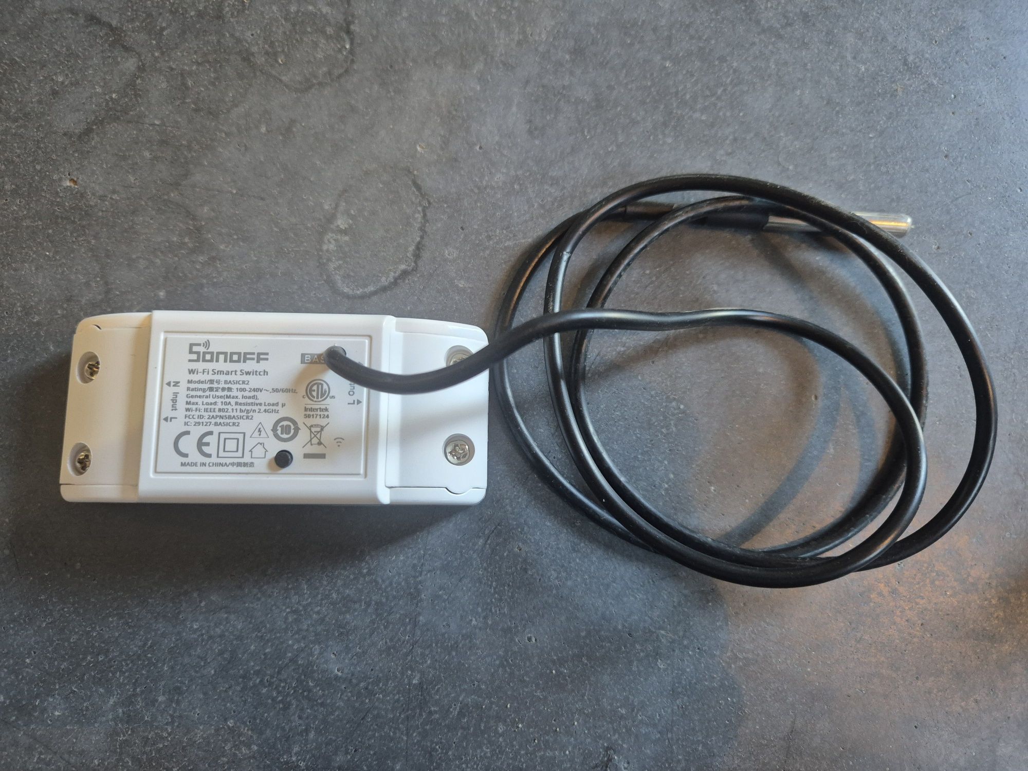 Sonoff Basic R2 z termometrem i wilgotność przewód 1m Supla