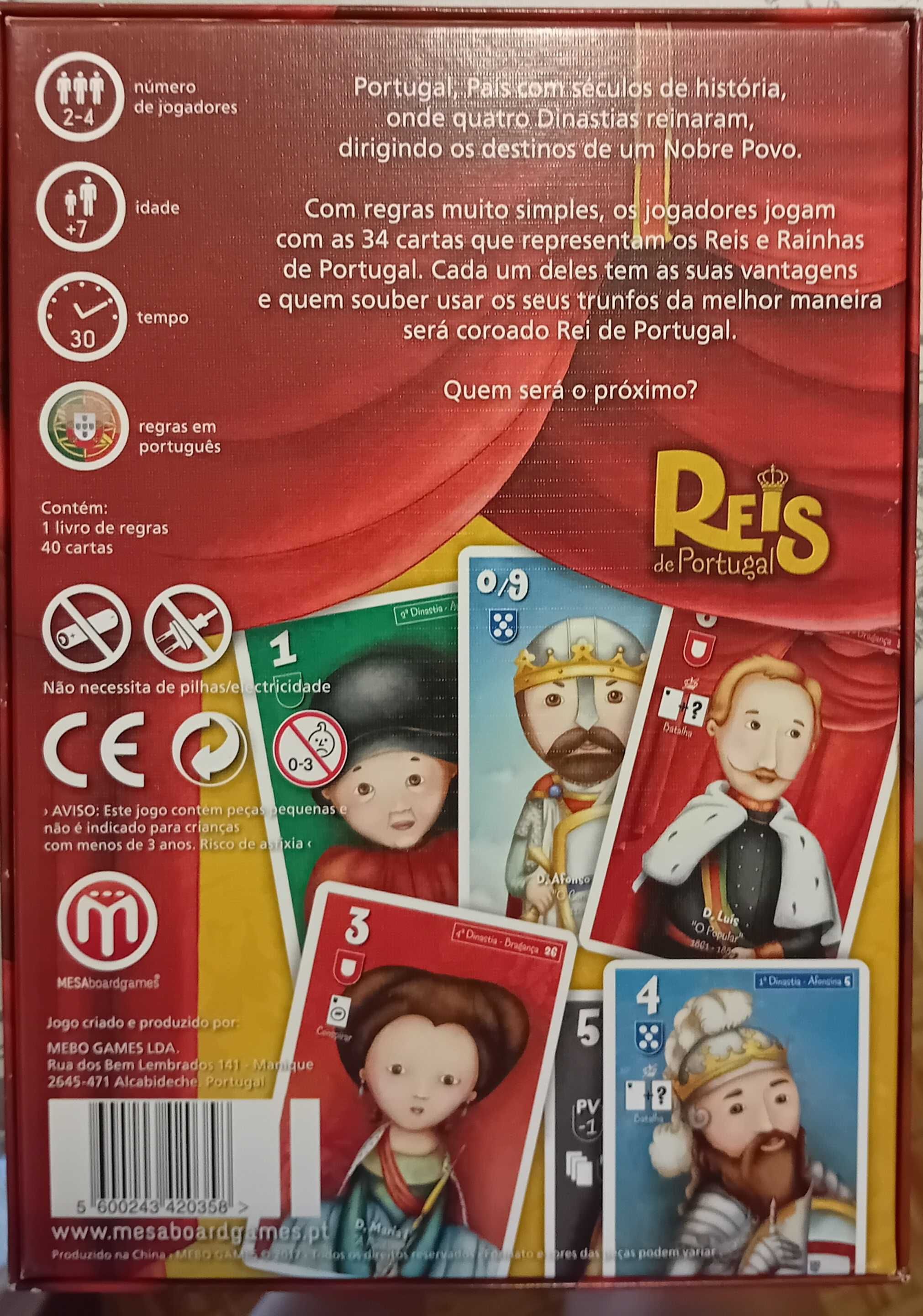 Jogo Reis e Rainhas de Portugal