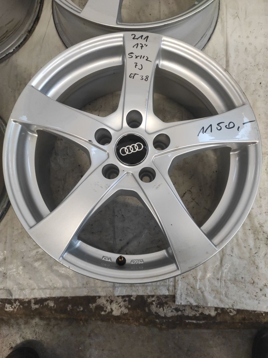 211 Felgi aluminiowe AUDI R 17 5x112 Bardzo Ładne