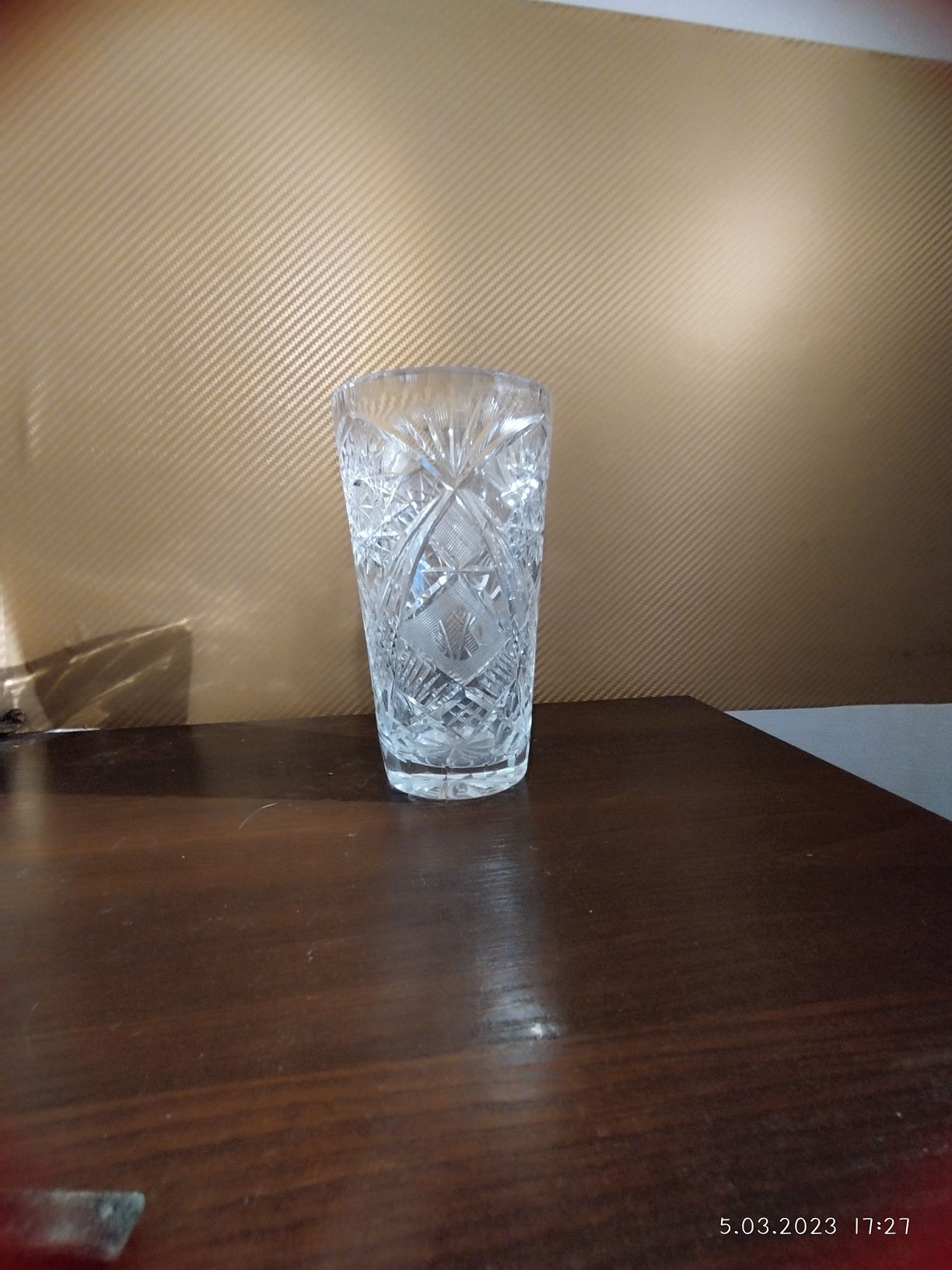 PRL kryształowy wazon