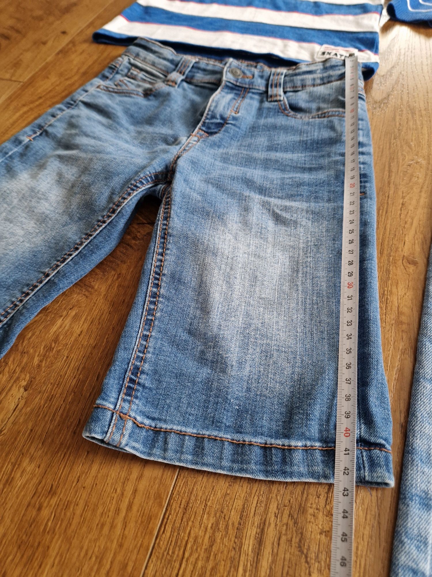 Пакет вещей одежды джинсы шорты джемпер футболка 122-128см