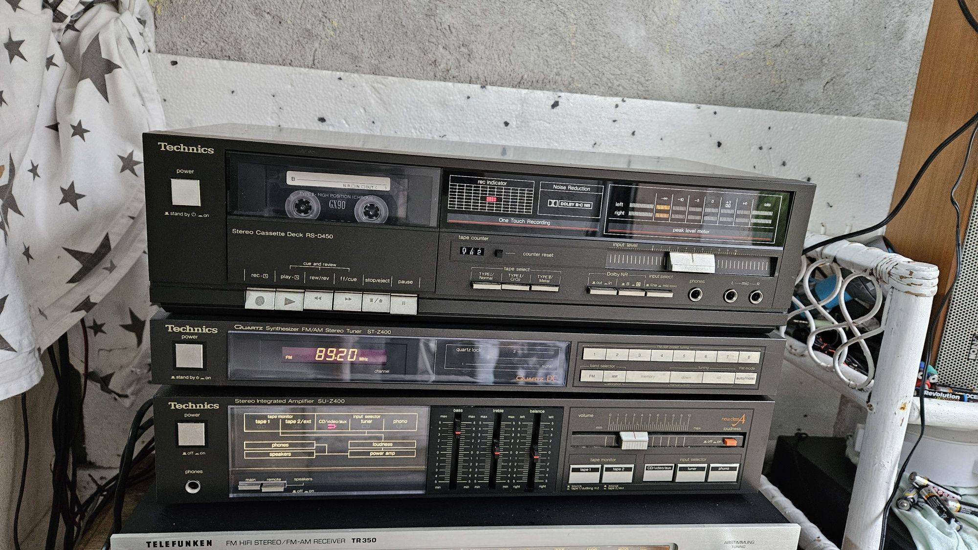 Technics SU-Z400 RS-D450 ST-Z400 wieża wzmacniacz radio magnetofon