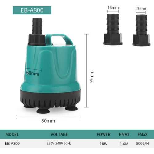 Bomba de agua submersível para aquário, lago ou hidroponia 18W