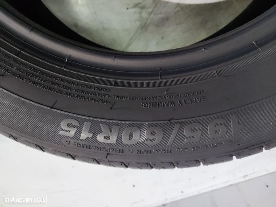 2 pneus semi novos 195-60r15 fullron - oferta dos portes