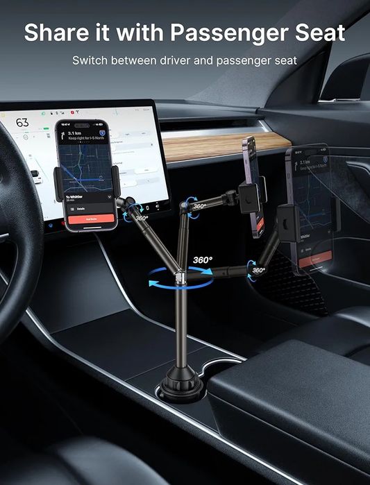 Автомобільний тримач для телефону JSAUX у підстаканник, металевий