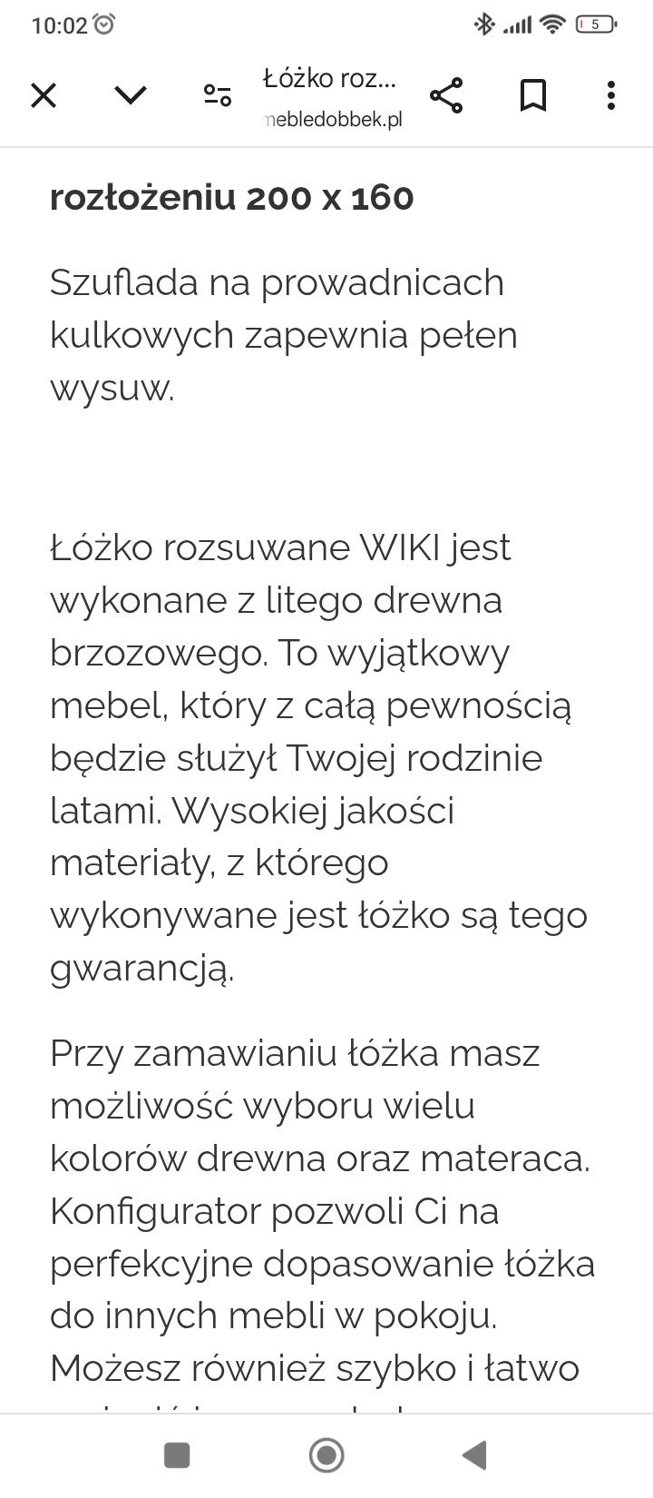 Łóżko rozsuwane, jednolity materac, lite drewno