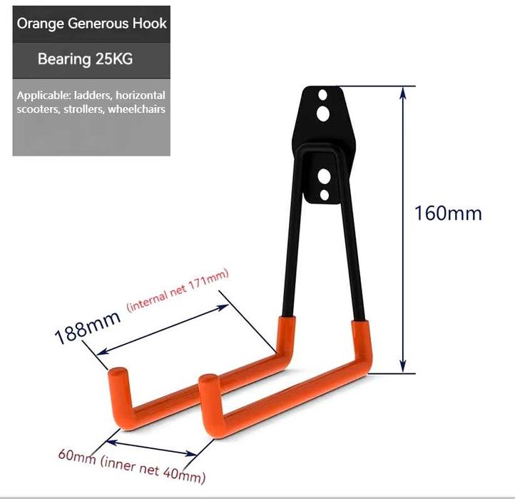 Suporte de parede para bicicletas, NOVO!