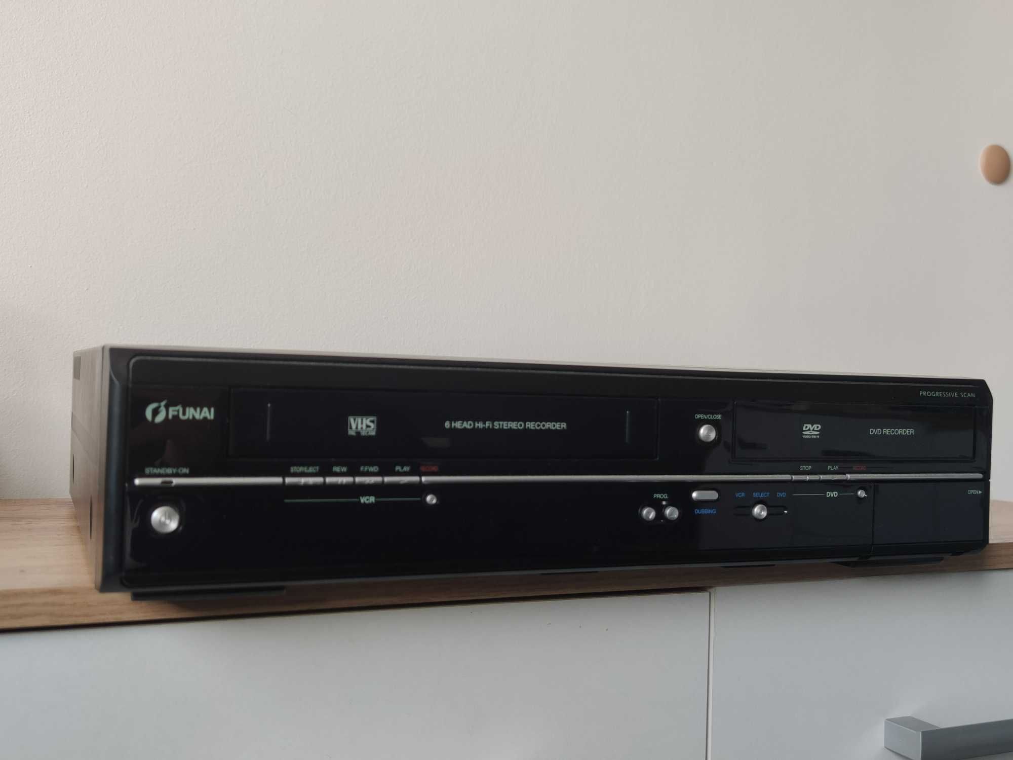 FUNAI WD6D-D4413DB nagrywarka combo vhs DVD USB HDMI