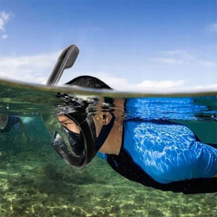 Maska do nurkowania snorkelingu dla dzieci S/M (1 rurka) czarna