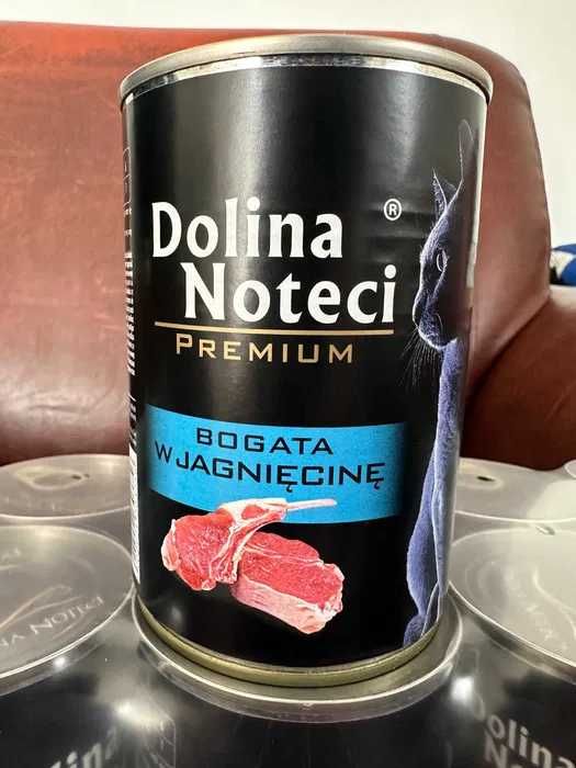 DOLINA NOTECI Premium Jagnięcina 400g karma dla kota 12 puszek