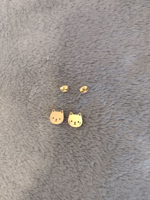 Nowe kolczyki kotki stal nierdzewna