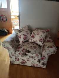 Kwiecisty fotel/sofa