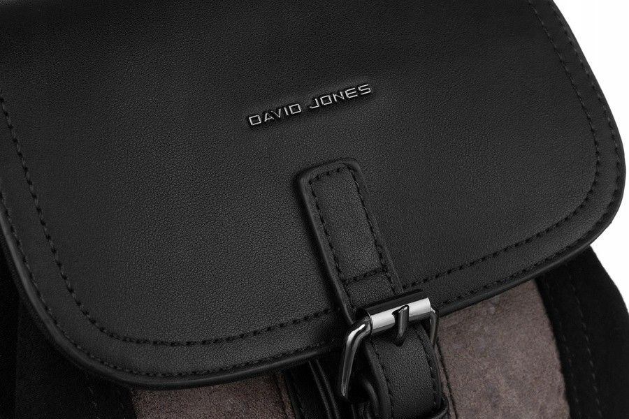 plecak damski ze skóry ekologicznej z klapką - david jones