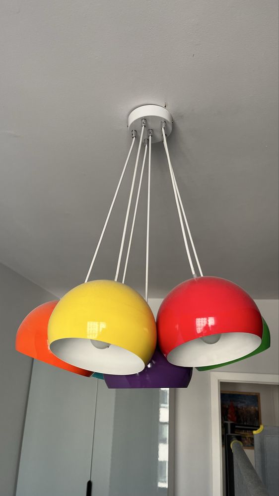 Lampa wiszaca typu kula jak nowa - 6 elementów