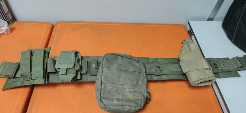 Airsoft colete + cinto com bolsas