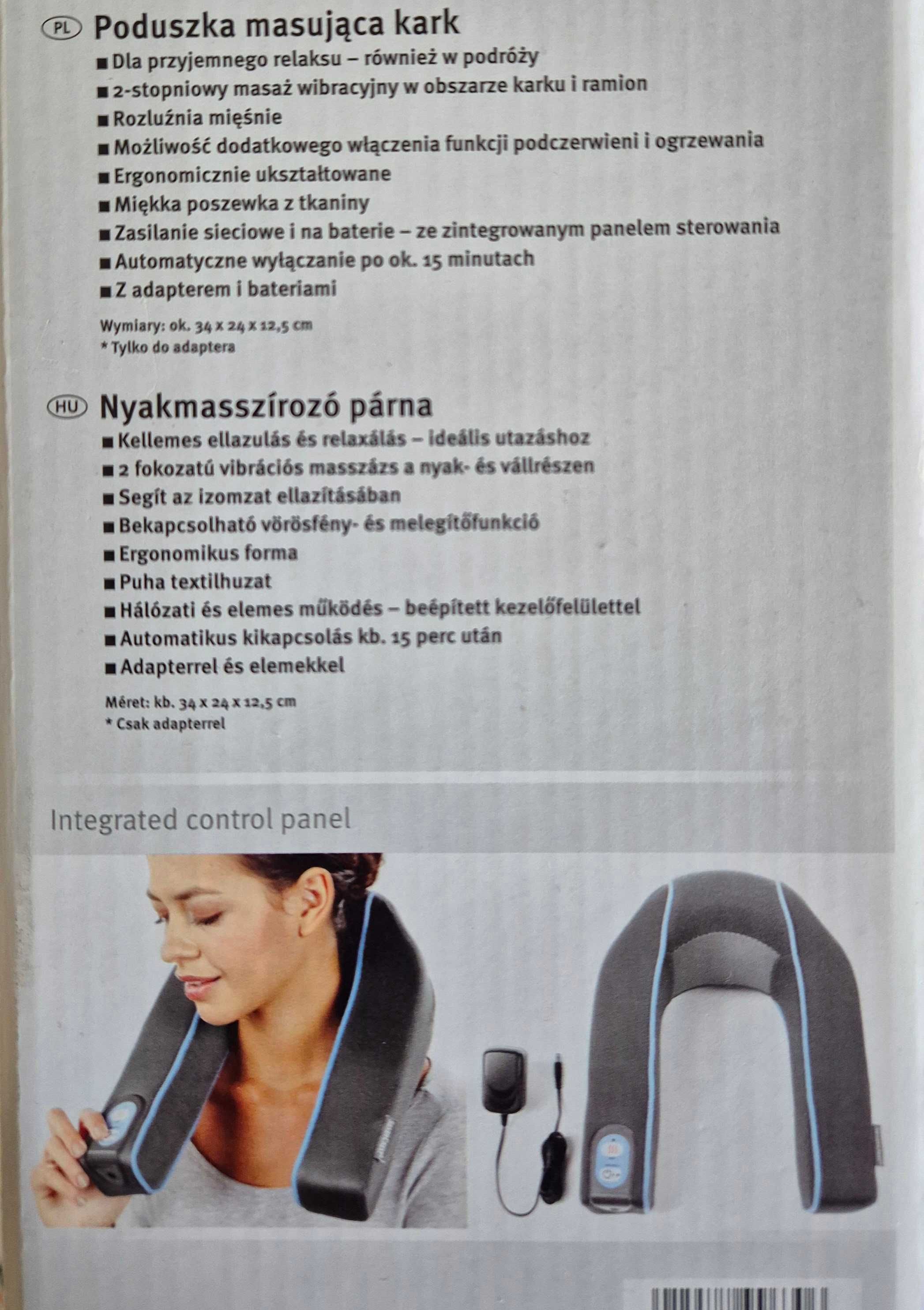 Masażer wibracyjny karku z terapią termiczną firmy SilverCrest.