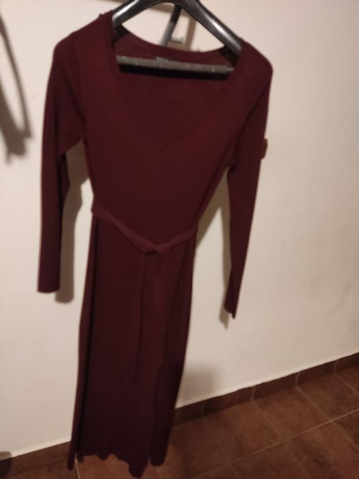 Śliwkowa sukienka dzianinowa długa mohito XL 42 i 44 i 46 jak nowa