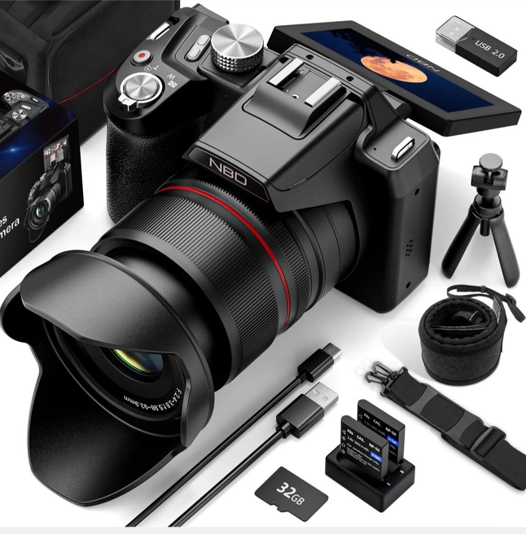 NBD 5K&64MP Digital Cameras for Photography, 16X Optical Zoom Camera w