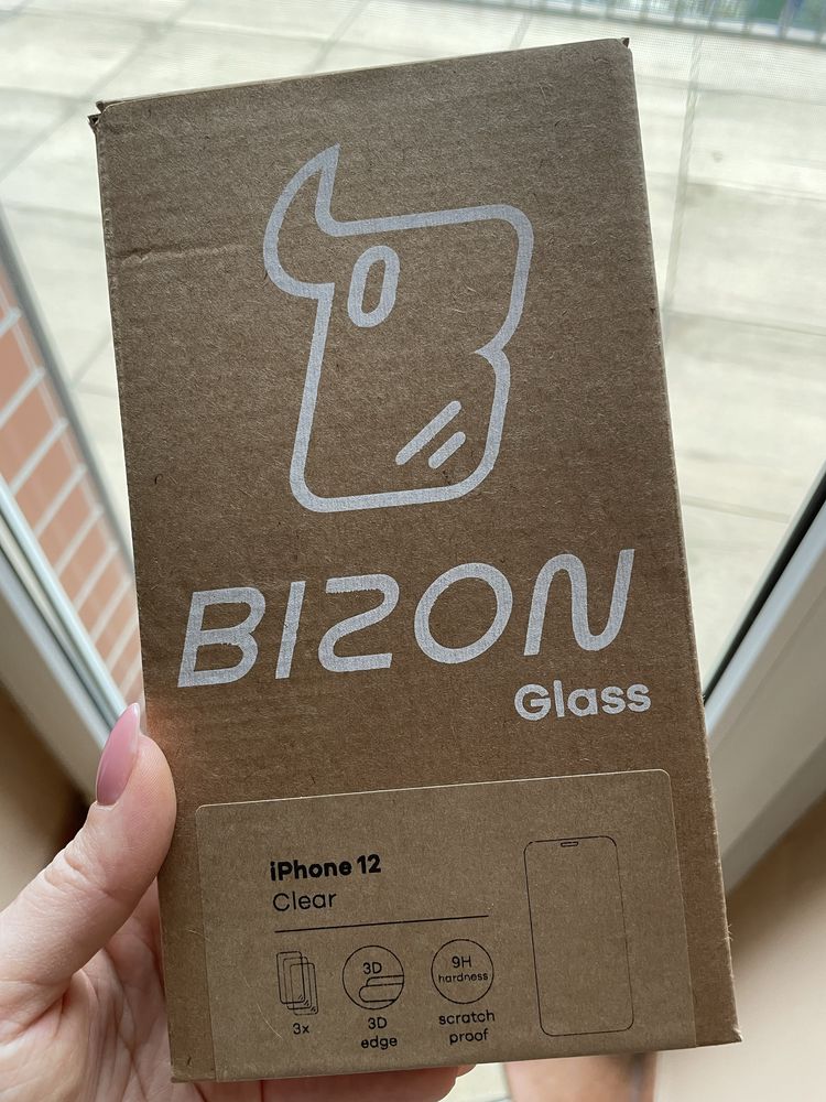 Szkło hartowane iPhone 12 (zestaw 3 szt) Bizon Glass