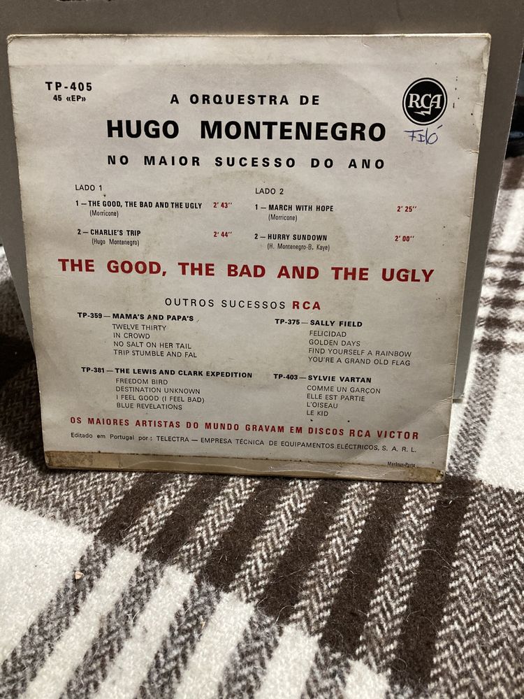 EP Hugo Montenegro Morricone Banda Sonora O Bom, o Mau e o Vilão