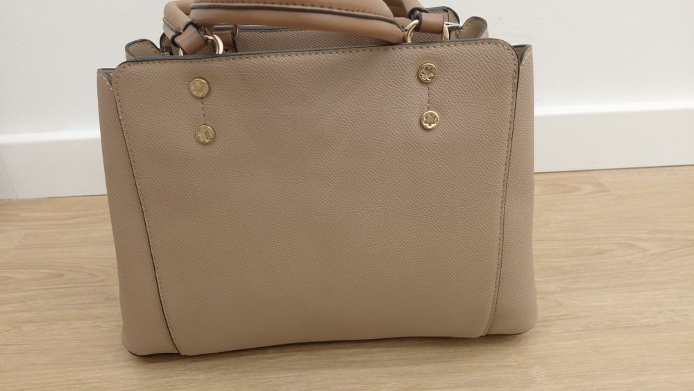 Mala / Bolsa marca Erium bege escuro NOVA COM ETIQUETAS