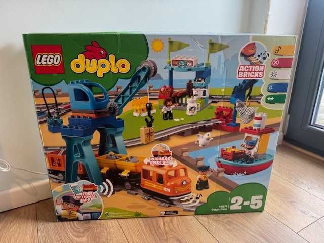 LEGO DUPLO 10875 Pociąg towarowy z dźwiękiem Cargo Train Pełny zestaw