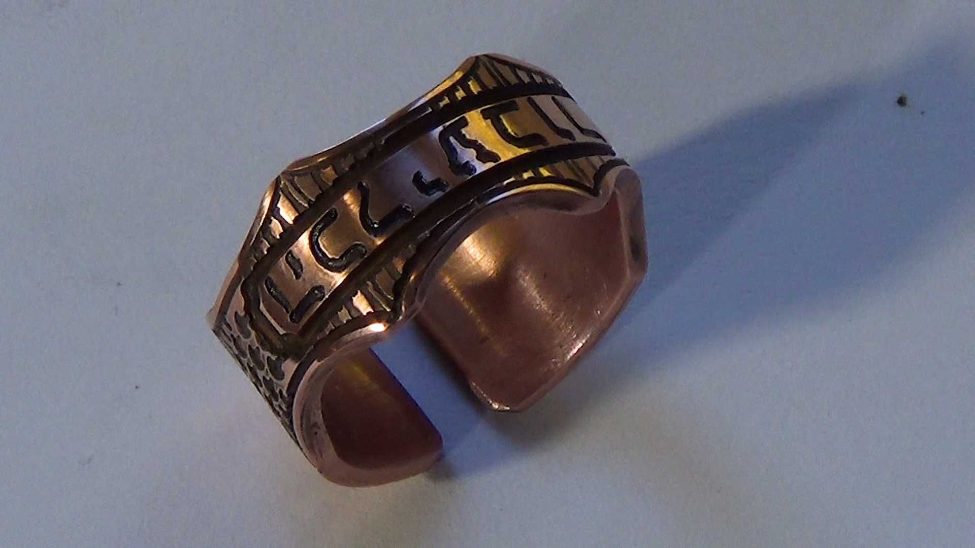 Медное кольцо - кольцо царя Соломона (медь 99.9%)
