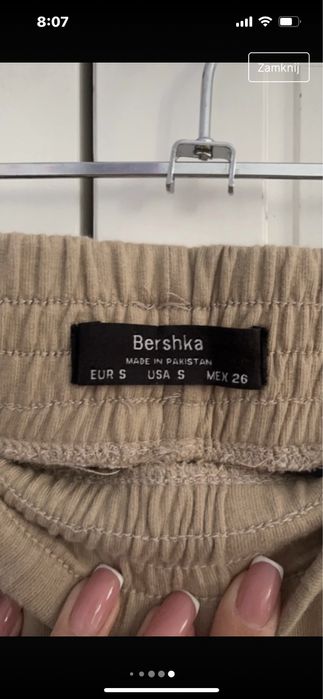spodnie szerokie Bershka r. S