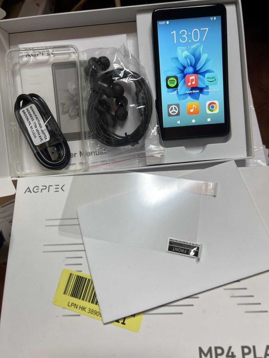 MP3-плеер AGPTEK 96 ГБ , Wi-Fi,Android 14, MP4, Spotify,APP Store