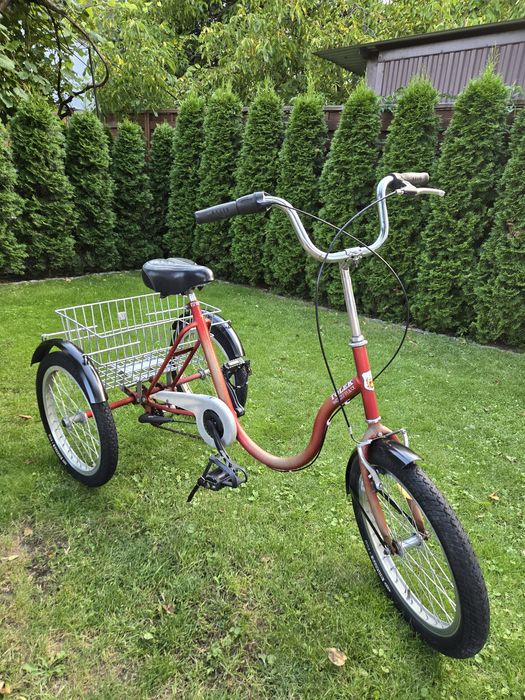 Rower rehabilitacyjny 3 BIEGI trójkołowy  inwalidzki TOLEK koła 24"