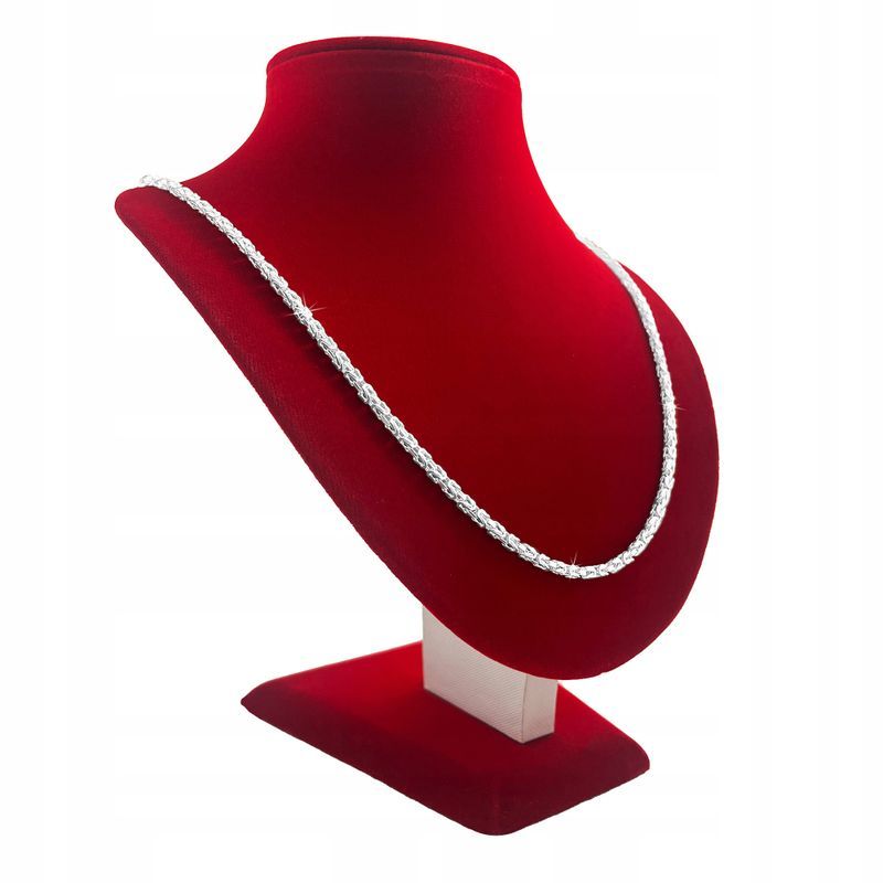 Srebrny Łańcuszek Męski Splot Królewski Srebro Próba 925/55cm/2,8mm+GR