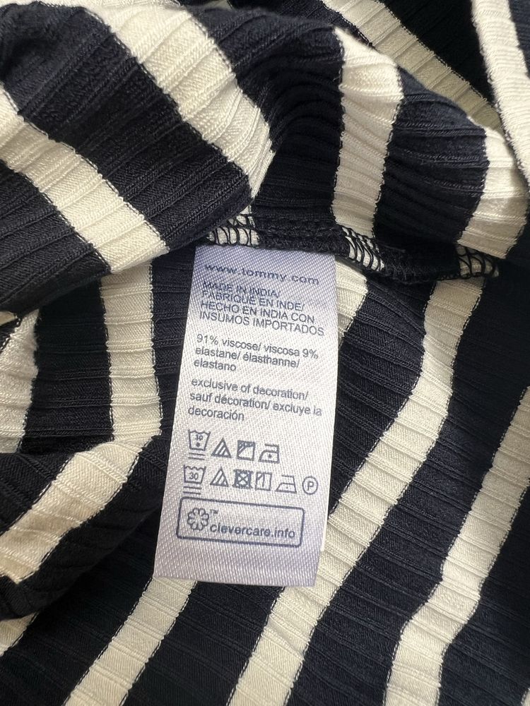 Tommy Hilfiger майка топ в рубчик смугаста