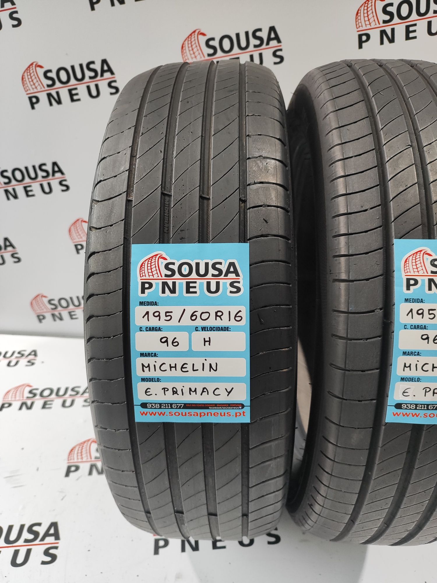 110 Euros 2 pneus como novos 195-60R16 96 H Michelin Oferta dos Portes
