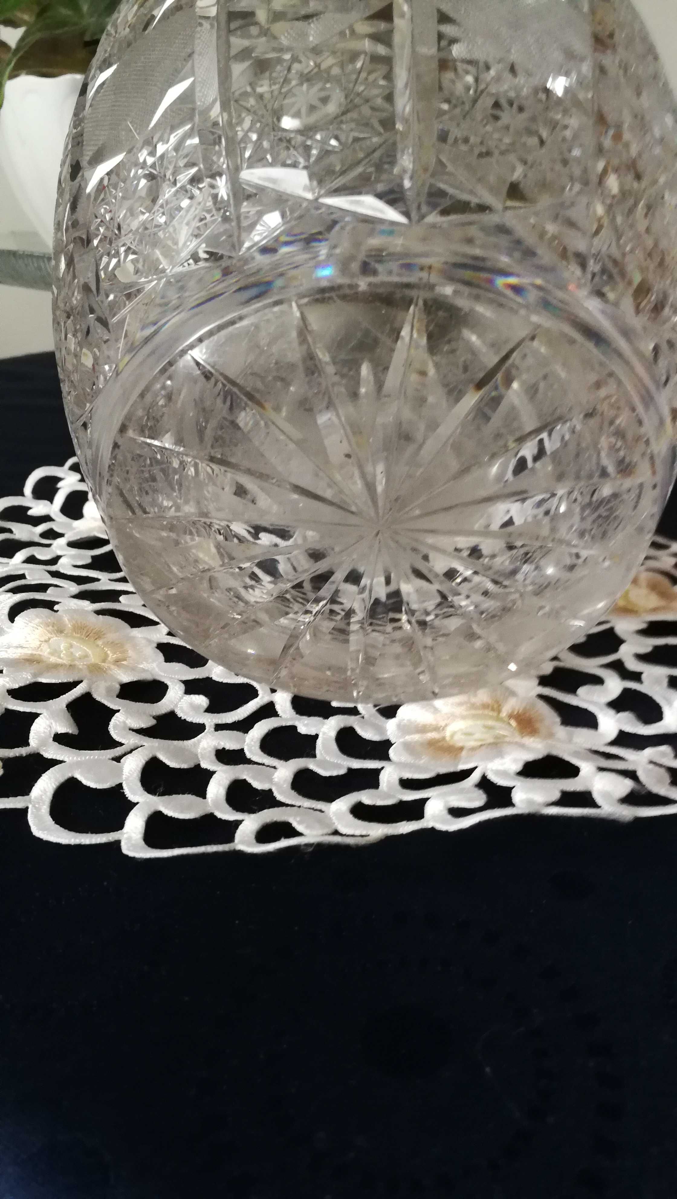 Bardzo duży wazon kryształowy lata 60, PRL