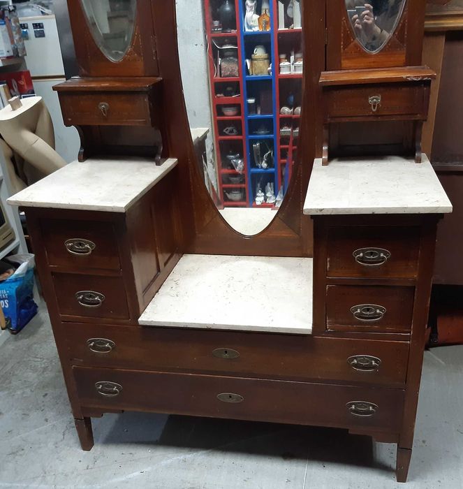 Retro Vintage Antigo Móvel Toucador Pechiché Penteadeira p/ Restauro