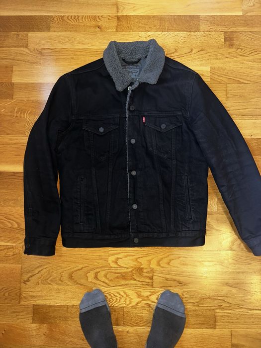 Куртка Levi’s Sherpa Trucker чорна