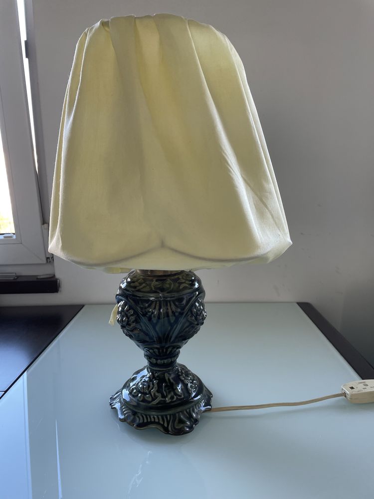 Lampa stołowa ceramika Mirostowice PRL