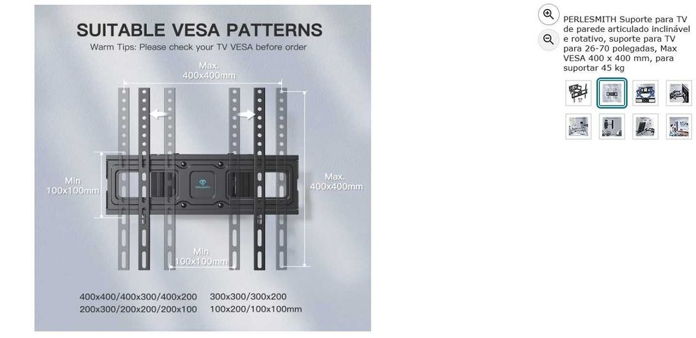 Suporte Tv de 26" a 70" NOVO SELADO