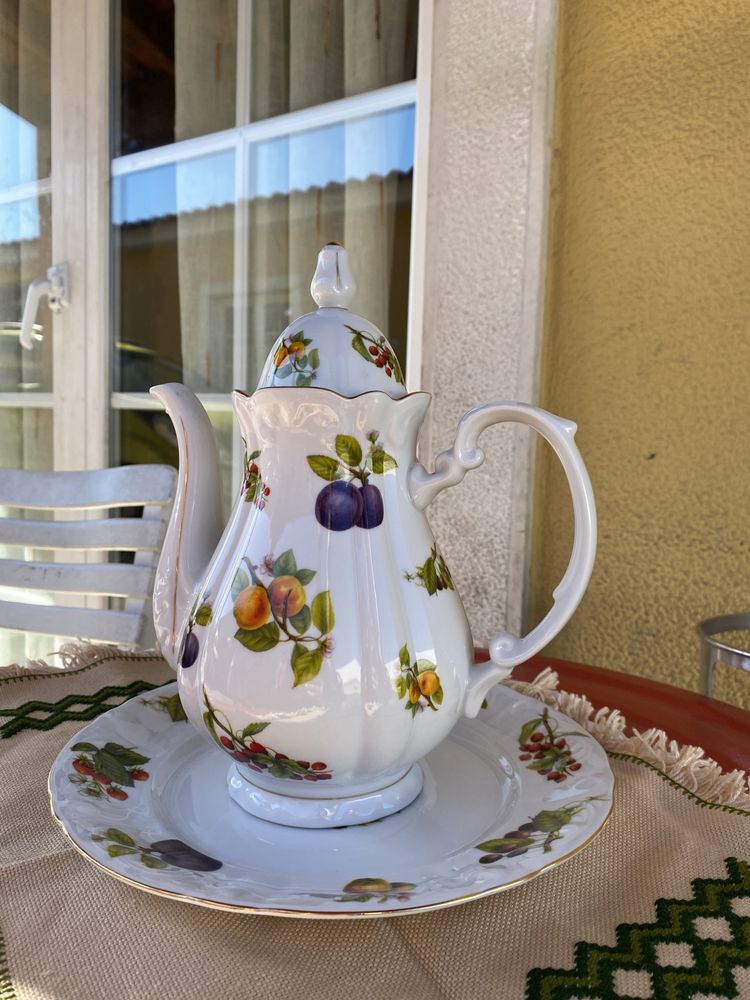 Bule com prato Limoges