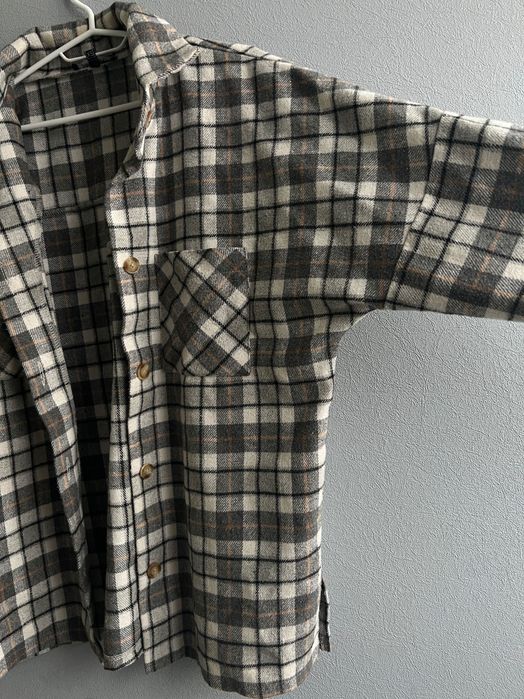 Жіноча тепла картата сорочка