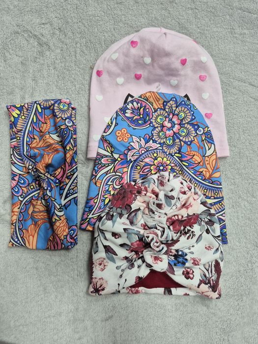 Zestaw czapka i opaska nowe i bdb,Nicol  92-98