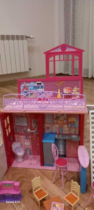 Domek składany Barbie/Steffi mebelki, akcesoria.