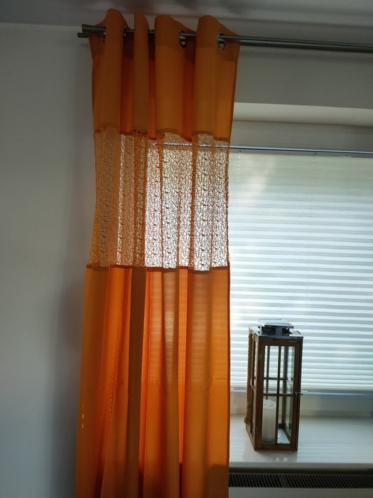 Zasłony home&you 140*250 pomarańczowe przelotki