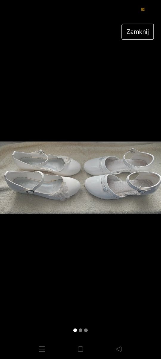 Buty komunijne rozmiar 35 i 37