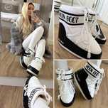 Biało czarne czarno białe buty śniegowce zimowe moon boot 36/38