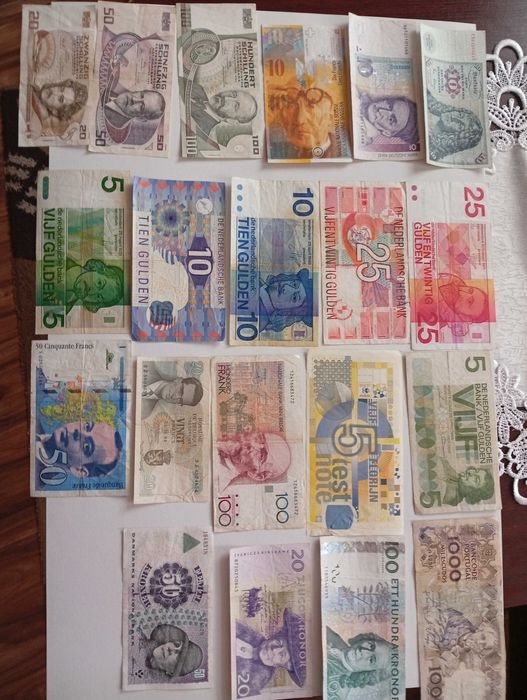 Banknoty Europa, sprzedam.