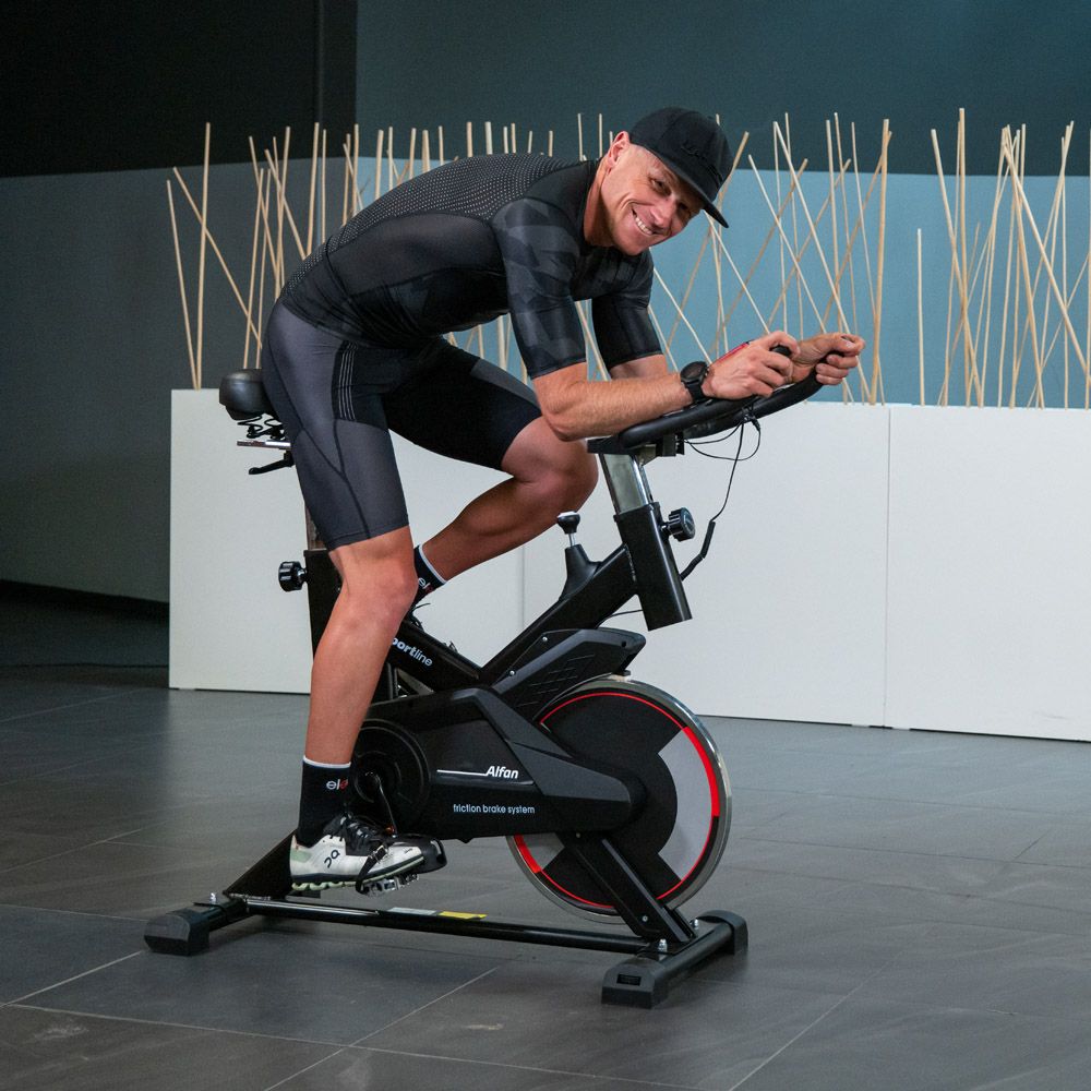 Rower treningowy spinningowy inSPORTline Alfan Kolor Czarno-czerwony