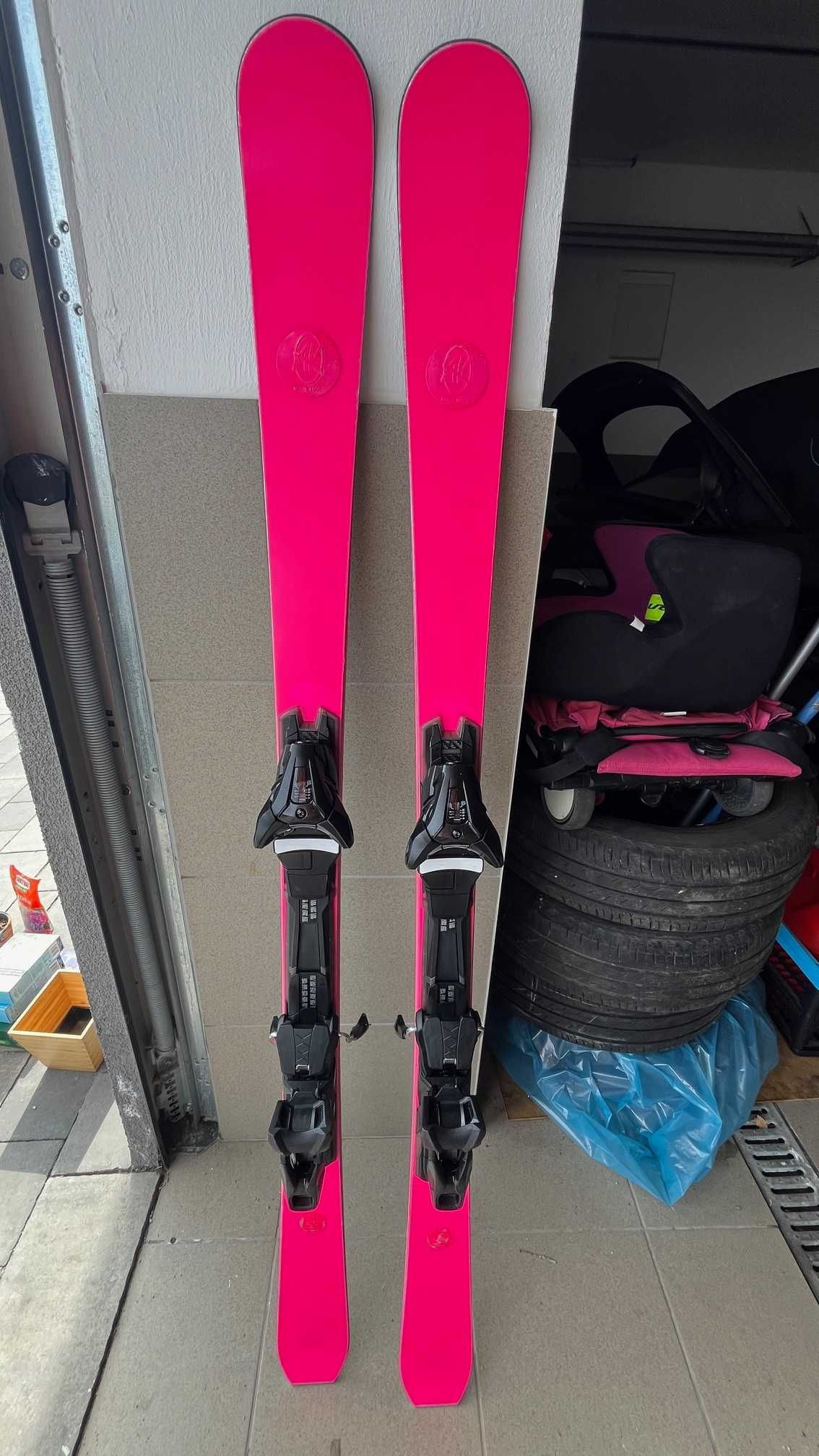 Narty AK SKI Pink Popart 2024 - damskie 152 cm - szwajcarskie premium